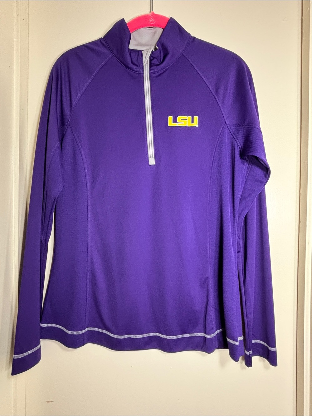 Cutter & Buck Purple LSU 1/4 Zip Women's Pullover